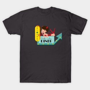 Eat Here Diner - MCM Vintage Aesthetic T-Shirt